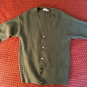 Topman Green cardigan. Medium